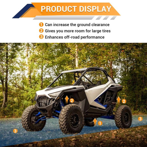 2020+ Polaris RZR PRO XP 2/4 w/ Walker Evans Shocks Front & Rear 3" Full Suspension Lift Kit - WeiSen - 80401074