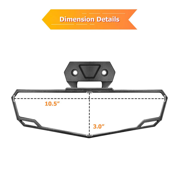 2020+ Polaris RZR Pro XP /4 Turbo R /4 Center Rear View Mirror (OE #2883763) - WeiSen - 80301036