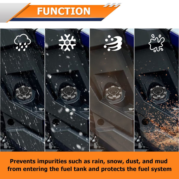 2020+ Polaris RZR Pro XP/ Pro R/ Turbo R 2/4 Black 6061 Aluminum Gas Tank Cap - WeiSen - 80503001