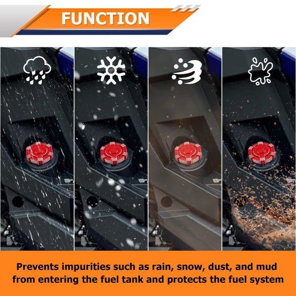 2020+ Polaris RZR Pro XP/ Pro R/ Turbo R 2/4 Red 6061 Aluminum Fuel Tank Cap - WeiSen - 80503002