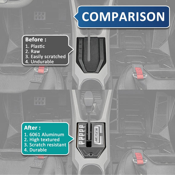 2020+ Polaris RZR Pro XP /Pro R /Turbo R Black Aluminum Shift Panel | OEM #5456354 - 070 - WeiSen - 80312002