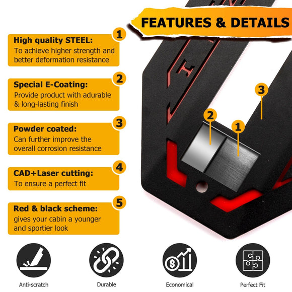 2020+ Polaris RZR Pro XP /Pro R /Turbo R UTV Heavy - Duty Steel Shift Panel #5456354 - 070 - WeiSen - 80312001