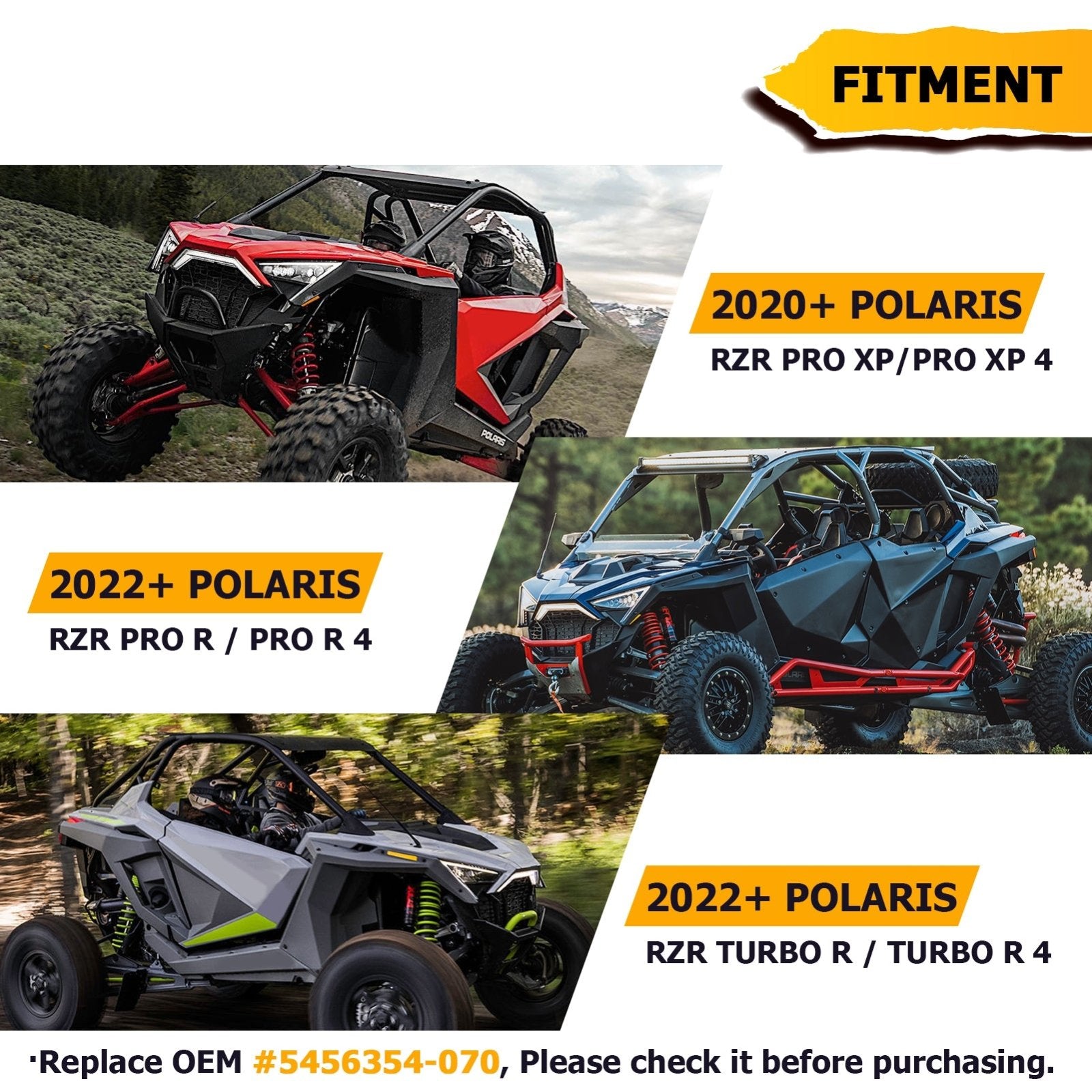 2020+ Polaris RZR Pro XP /Pro R /Turbo R/PRO S UTV Heavy-Duty Steel Sh ...