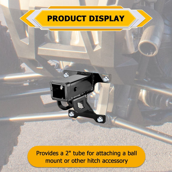 2020+ Polaris RZR PRO XP/ PRO XP 4 UTV Steel 2" Rear Receiver Hitch Mount Bracket - WeiSen - 80107009