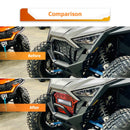 2020+ Polaris RZR Pro XP Turbo R Pro R Steel Front Mesh Grille w/ 11" Dual Row Straight Light Bar (#5456612 - 070) - WeiSen - 80205002