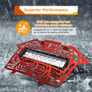 2020+ Polaris RZR Pro XP Turbo R Pro R Steel Front Mesh Grille w/ 11" Dual Row Straight Light Bar (#5456612 - 070) - WeiSen - 80205002