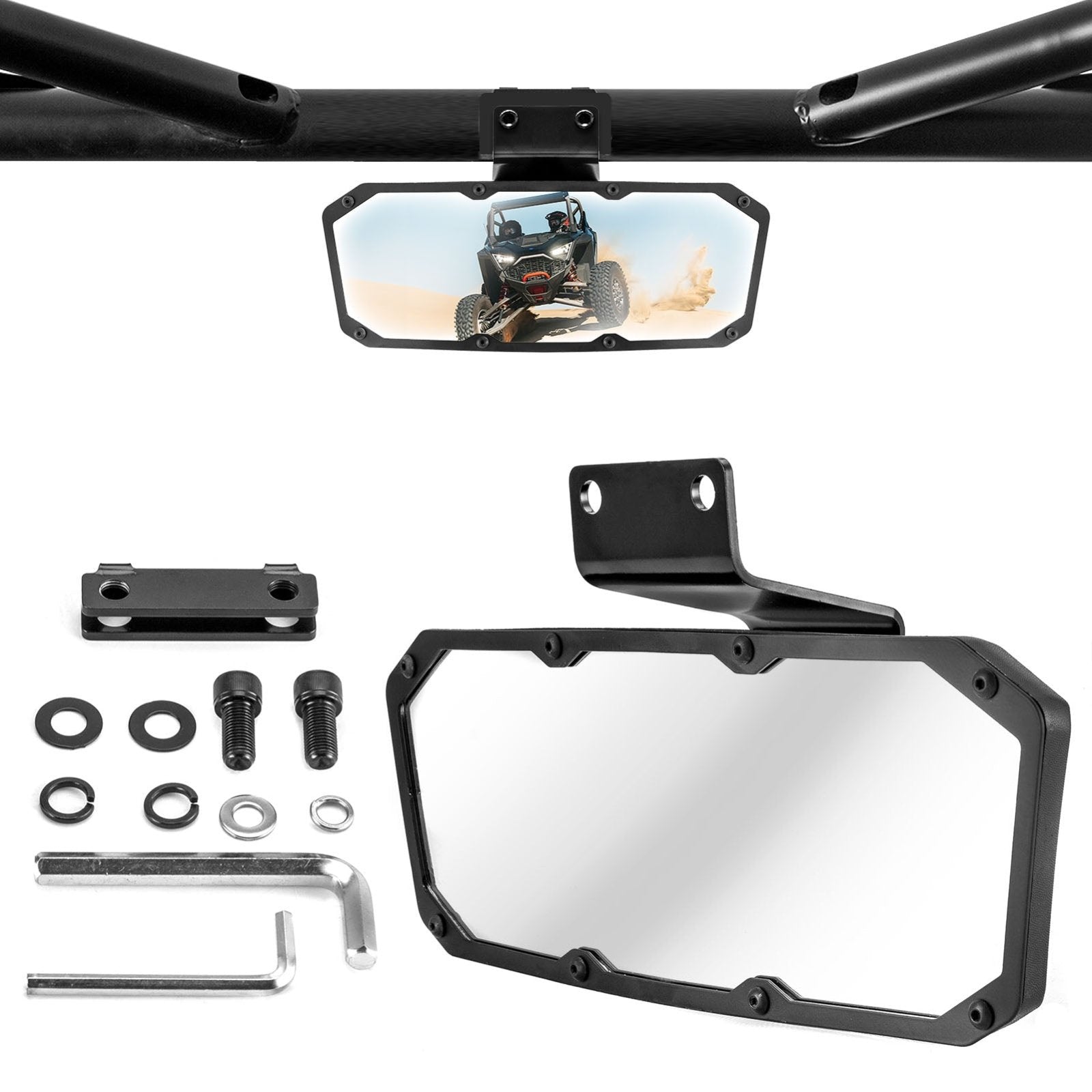 2020+ Polaris RZR Pro XP /Turbo R /Pro R Tempered Glass Center Rear View Mirror - Weisen