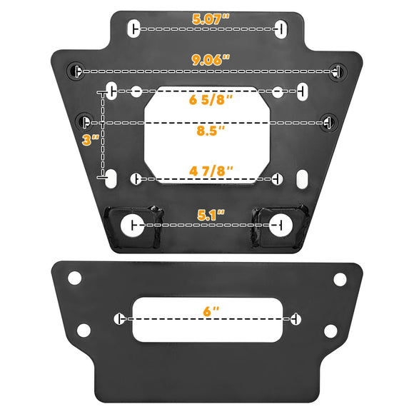 2020 - UP Kawasaki Teryx KRX 1000 KRF1000 UTV Winch Mounting Plate Bracket Kit - WeiSen - 80106008