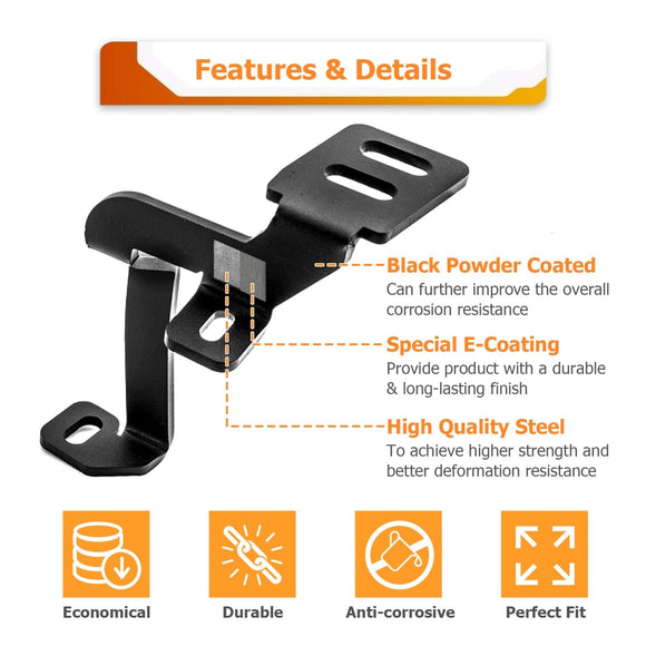 2021 - 2024 F - 150/Raptor Bolt - On Heavy - Duty Steel Hood Ditch LED Light Mount Bracket - WeiSen - 70104062