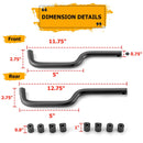 2021 - 2024 Ford Bronco 2/4 Door Black Billet Aluminum Front & Rear Grab Handles Kit - WeiSen - 70307014