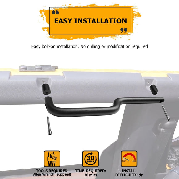 2021 - 2024 Ford Bronco 2/4 Door Black Billet Aluminum Front & Rear Grab Handles Kit - WeiSen - 70307014