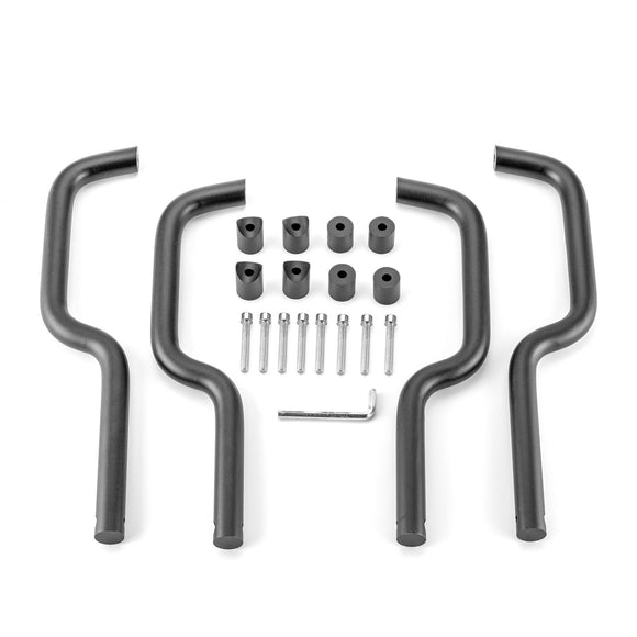 2021 - 2024 Ford Bronco 2/4 Door Black Billet Aluminum Front & Rear Grab Handles Kit - WeiSen - 70307014