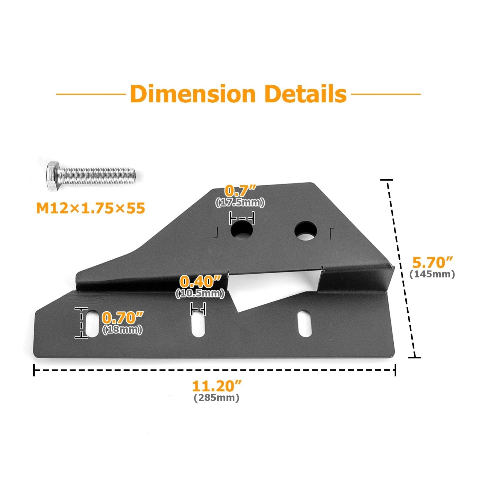 2021-2023 Ford Bronco 2/4 Door Front Bumper Triple LED Fog Light Mount Bracket - Weisen