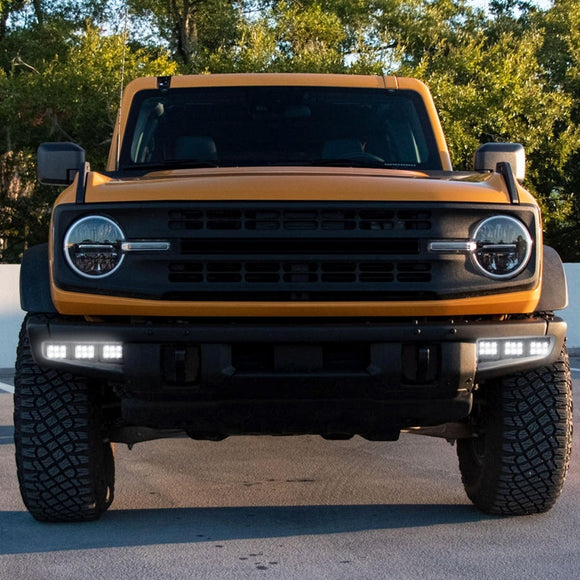 2021 - 2024 Ford Bronco 2/4 Door Front Bumper Triple LED Fog Light Mount Bracket - WeiSen - 70102043