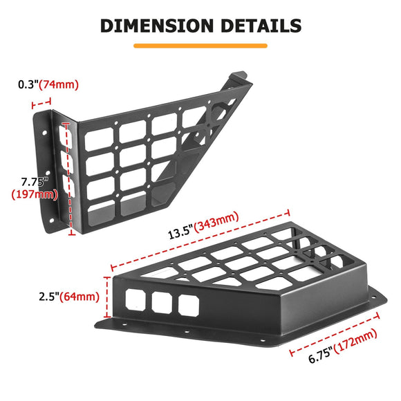 2021 - 2023 Ford Bronco 2/4 Door Front Door Storage Pockets Insert Organizer Box - WeiSen - 70702002