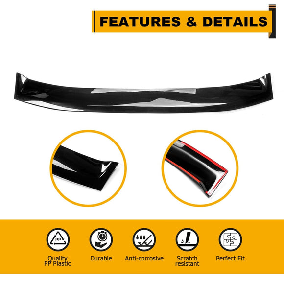 2021 - 2023 Ford Bronco 2/4 Door Glossy Black PP Plastic Hood Protector Edge Guard - WeiSen - 70320005