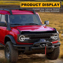 2021 - 2023 Ford Bronco 2/4 Door Glossy Black PP Plastic Hood Protector Edge Guard - WeiSen - 70320005