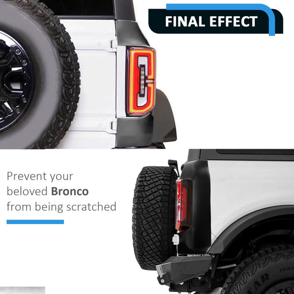 2021 - 2023 Ford Bronco 2/4 Door Matte Black Rear Corner Protector Edge Guard - WeiSen - 70320004