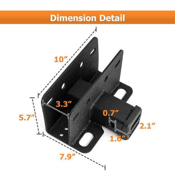 2021 - 2024 Ford Bronco 2/4 Door Rear Class III 2" Inch Receiver Hitch - WeiSen - 70108003