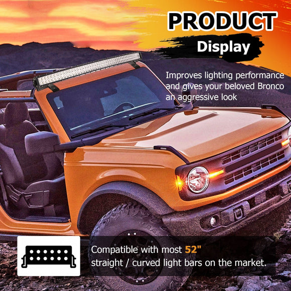 2021 - 2024 Ford Bronco 2/4 Door Roof 52" Curved LED Light Bar Mounting Bracket - WeiSen - 70101041