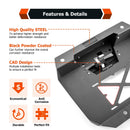 2021 - 2024 Ford Bronco 2/4 Door Spare Tire Delete License Plate Relocation Bracket w/ Camera & Brake Light Mounting Hole - WeiSen - 70302018