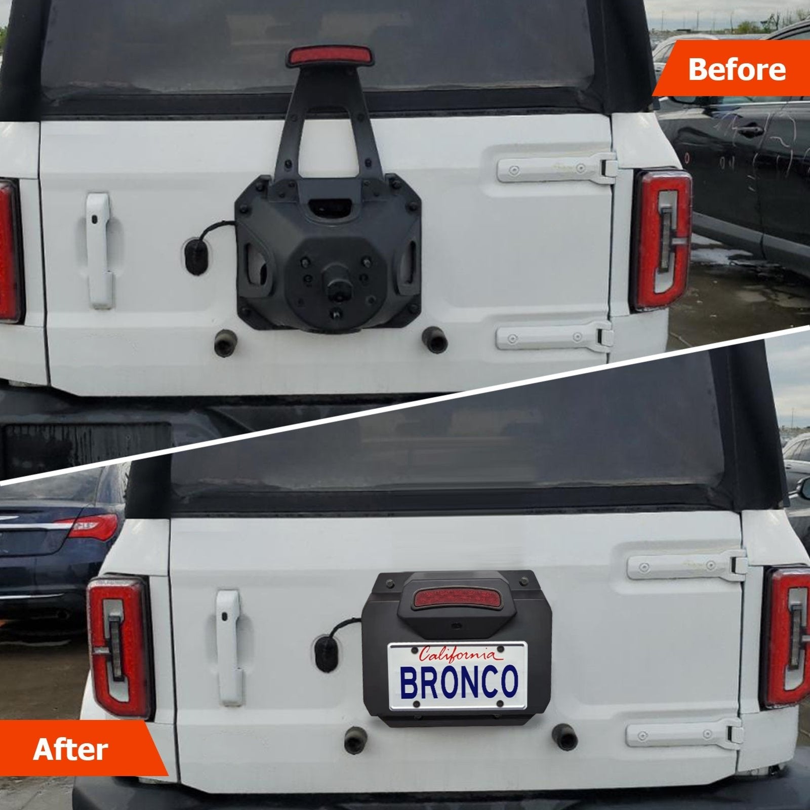 Jeep Wrangler TJ Spare Tire Delete Kit – License Plate Relocation With LED Lights