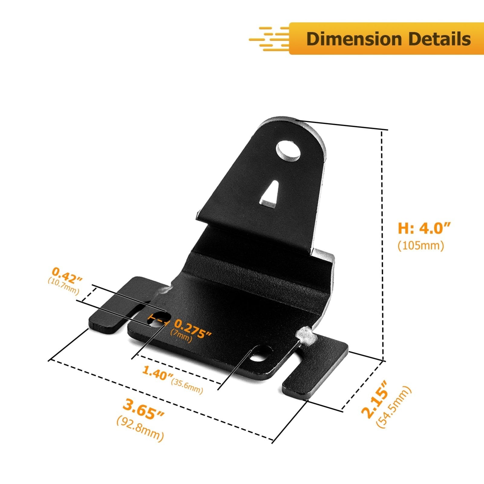 2021-2023 Ford Bronco 2/4 Door Upper Windshield 42" Curved Light Bar Mounting Bracket - Weisen