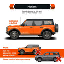 2021 - 2023 Ford Bronco 4 Door Steel 4Pcs Off Road Lightweight Tube Door Set - WeiSen - 70303023