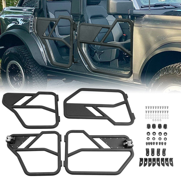 2021 - 2023 Ford Bronco 4 Door Steel 4Pcs Off Road Lightweight Tube Door Set - WeiSen - 70303023