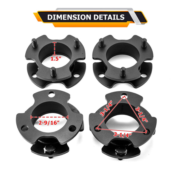 2021 - 2023 Ford Bronco 4WD Heavy Duty Steel Front & Rear 2" Suspension Lift Kit - WeiSen - 70401038