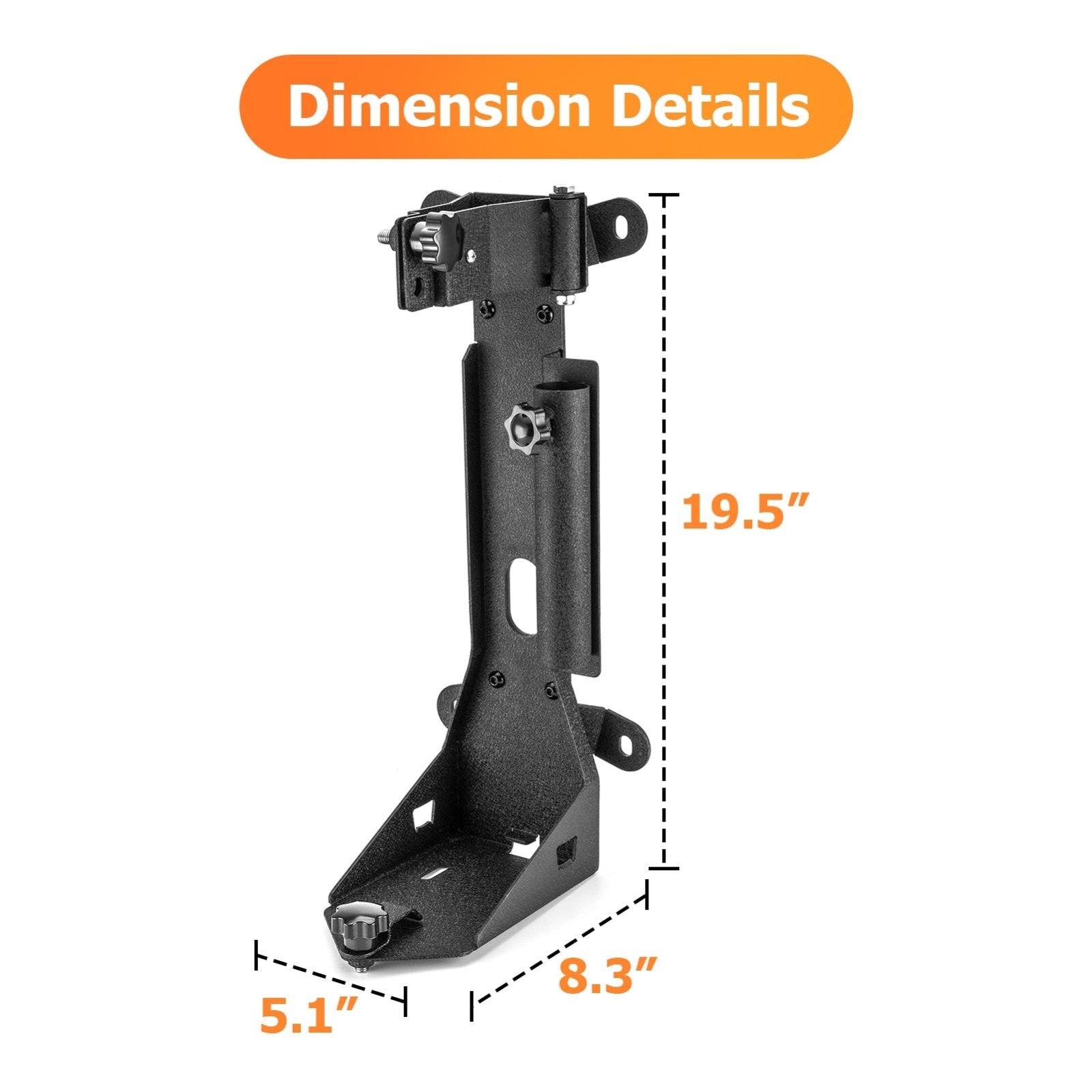 2021-2023 Ford Bronco Off-Road Solid Steel Tailgate High Lift Jack Carrier - Weisen