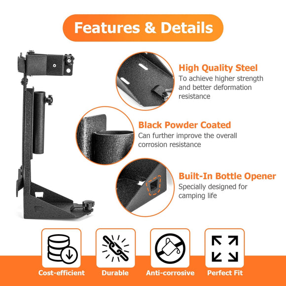 2021 - 2024 Ford Bronco Off - Road Solid Steel Tailgate High Lift Jack Carrier - WeiSen - 70107007