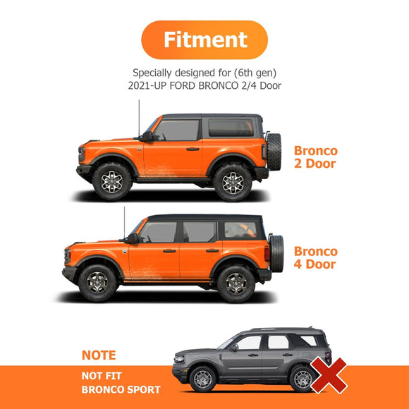 2021 - 2024 Ford Bronco Off - Road Solid Steel Tailgate High Lift Jack Carrier - WeiSen - 70107007