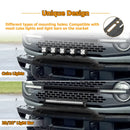 2021 - 2024 Ford Bronco Steel Front Bumper Protector Bar with LED Lights Mounting Holes - WeiSen - 70306002