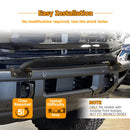 2021 - 2024 Ford Bronco Steel Front Bumper Protector Bar with LED Lights Mounting Holes - WeiSen - 70306002