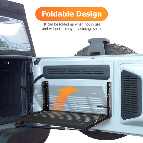 2021+ Ford Bronco 2/4 Door Heavy - Duty Steel Foldable Tailgate Table - WeiSen - 70303016