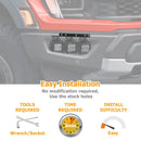 2021 - 2023 Ford F150 Raptor (3rd Gen) Heavy - Duty Steel Front Bumper Triple LED Fog Light Mount Bracket - WeiSen - 70102055