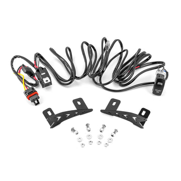 2022 - 2024 Polaris RZR Pro R Roof 42" Curved LED Light Bar Mount Bracket & Wiring Harness Kit w/ Pulse Bus Bar - WeiSen - 80101030+80206007