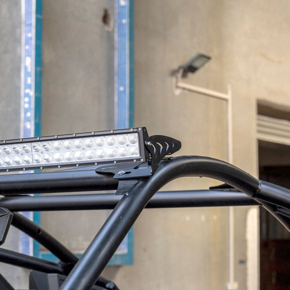 2022 - 2024 RZR Pro R / Pro R 4 Heavy Duty Steel UTV Over - Windshield 42" Curved Light Bar Mounting Brackets - WeiSen - 80101030