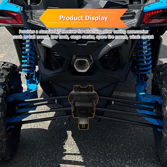 2022+ Can Am Maverick X3/MAX Heavy - Duty Steel Rear Trailer Hitch 2" Receiver - WeiSen - 80107021