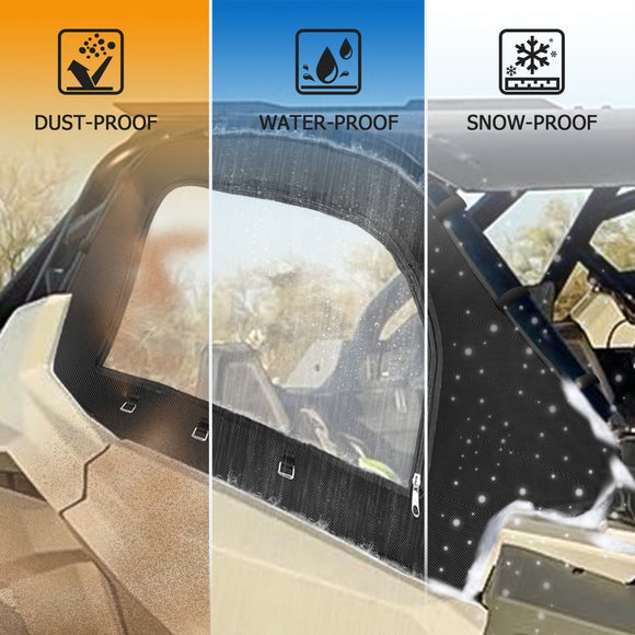 2022+ Polaris RZR Pro R 2 Seat UTV All - Weather Soft Upper Door Window | Zipper Lock - WeiSen - 80307011
