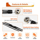 2022+ Polaris RZR Pro R 2/4 Heavy - Duty 6061 Aluminum Rear Sway Bar Links #1544145 - WeiSen - 80402005