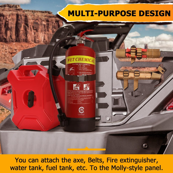 2022+ Polaris RZR PRO R 2/4 Heavy Duty Steel Molle Rear Cargo Bed Extender Tailgate Enclosure - WeiSen - 80304010