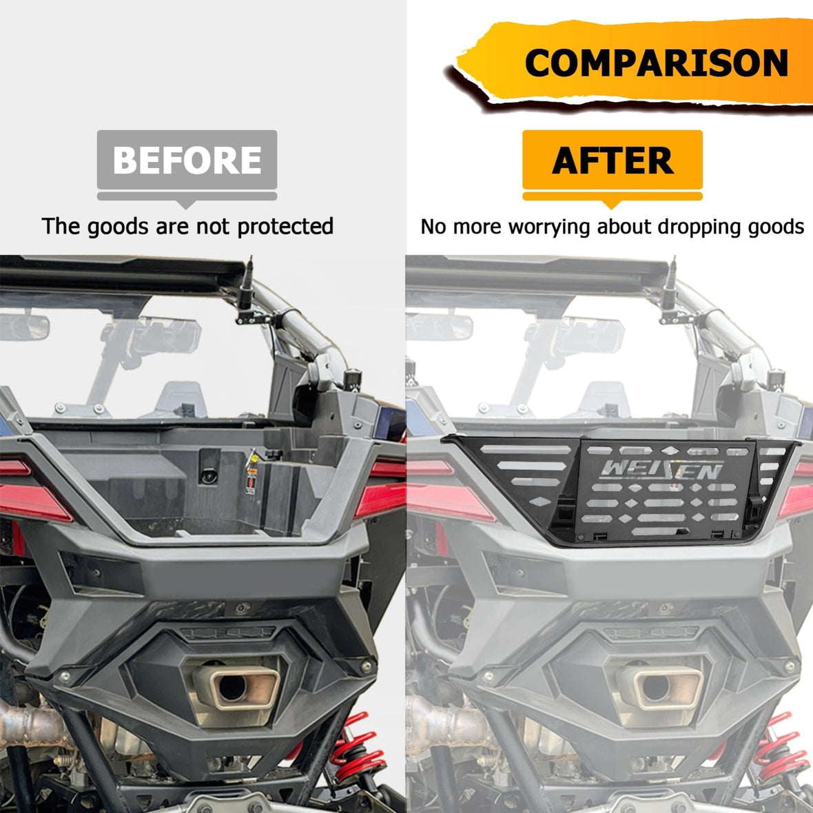 2022+ Polaris RZR PRO R 2/4 Heavy Duty Steel Molle Rear Cargo Bed Exte