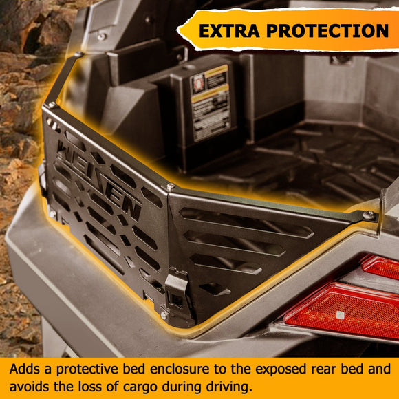 2022+ Polaris RZR PRO R 2/4 Heavy Duty Steel Molle Rear Cargo Bed Extender Tailgate Enclosure - WeiSen - 80304010