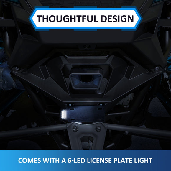 2022+ Polaris RZR PRO R 2/4 UTV License Plate Mounting Bracket W/ LED Light - WeiSen - 80203009