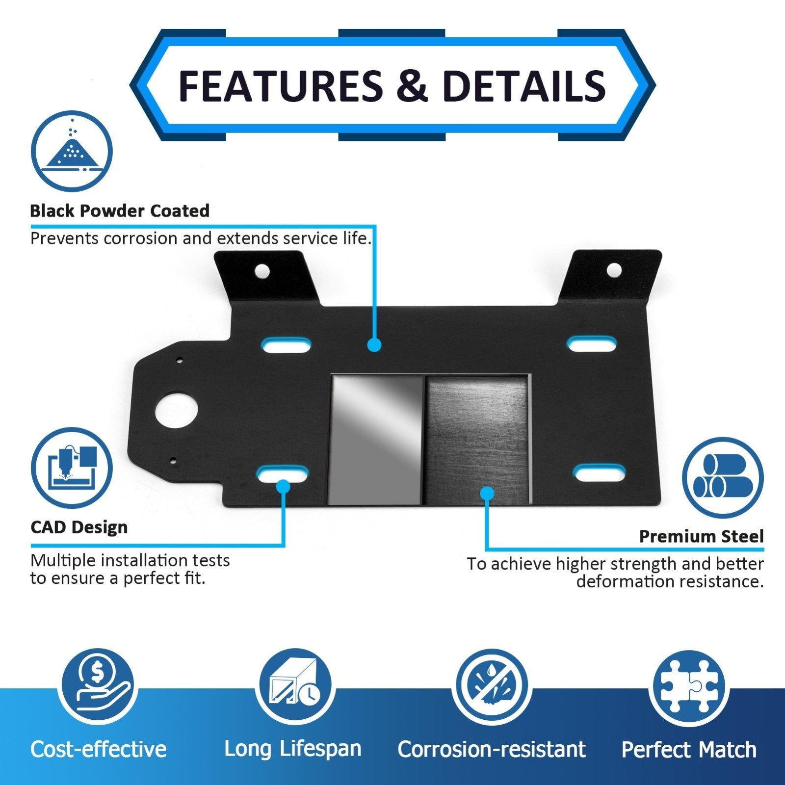 2022+ Polaris RZR PRO R 2/4 UTV License Plate Mounting Bracket W/ LED Light - Weisen