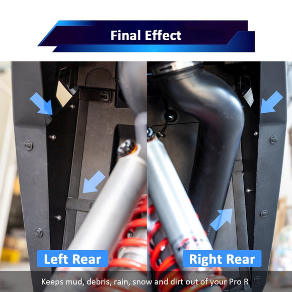 2022+ Polaris RZR PRO R / PRO R 4 Models Rear Wheel Inner Splash Fender Mud - WeiSen - 80314001