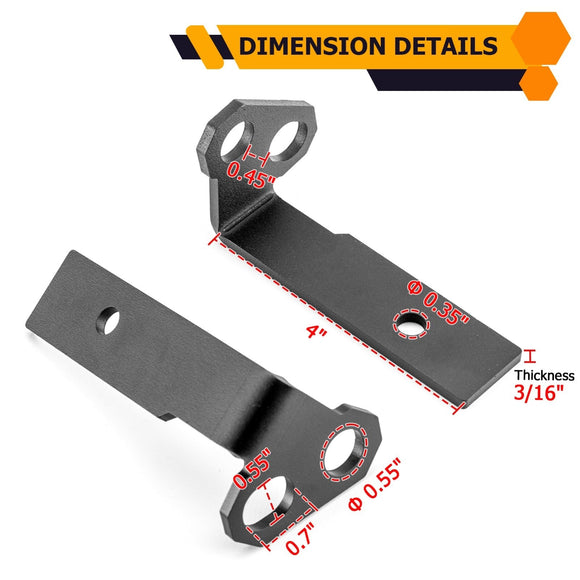 2022+ Polaris RZR PRO R Turbo R Heavy Duty Steel A Pillar LED Work Light Mount - WeiSen - 80102019