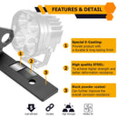 2022+ Polaris RZR PRO R Turbo R Heavy Duty Steel A Pillar LED Work Light Mount - WeiSen - 80102019